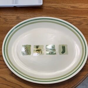 Festive Green and Cream Christmas Platter